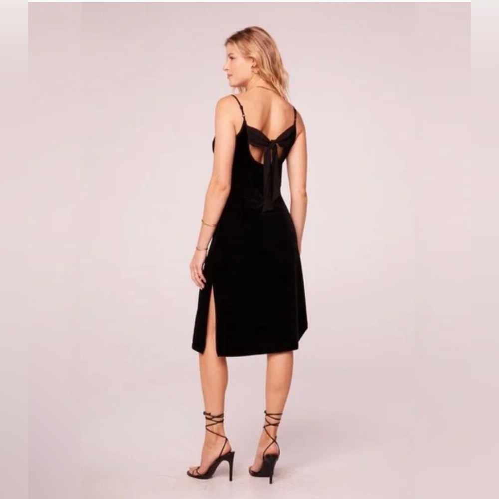 NWT Band Of Gypsies x Band Of The Free Black Velvet Midi Dress.